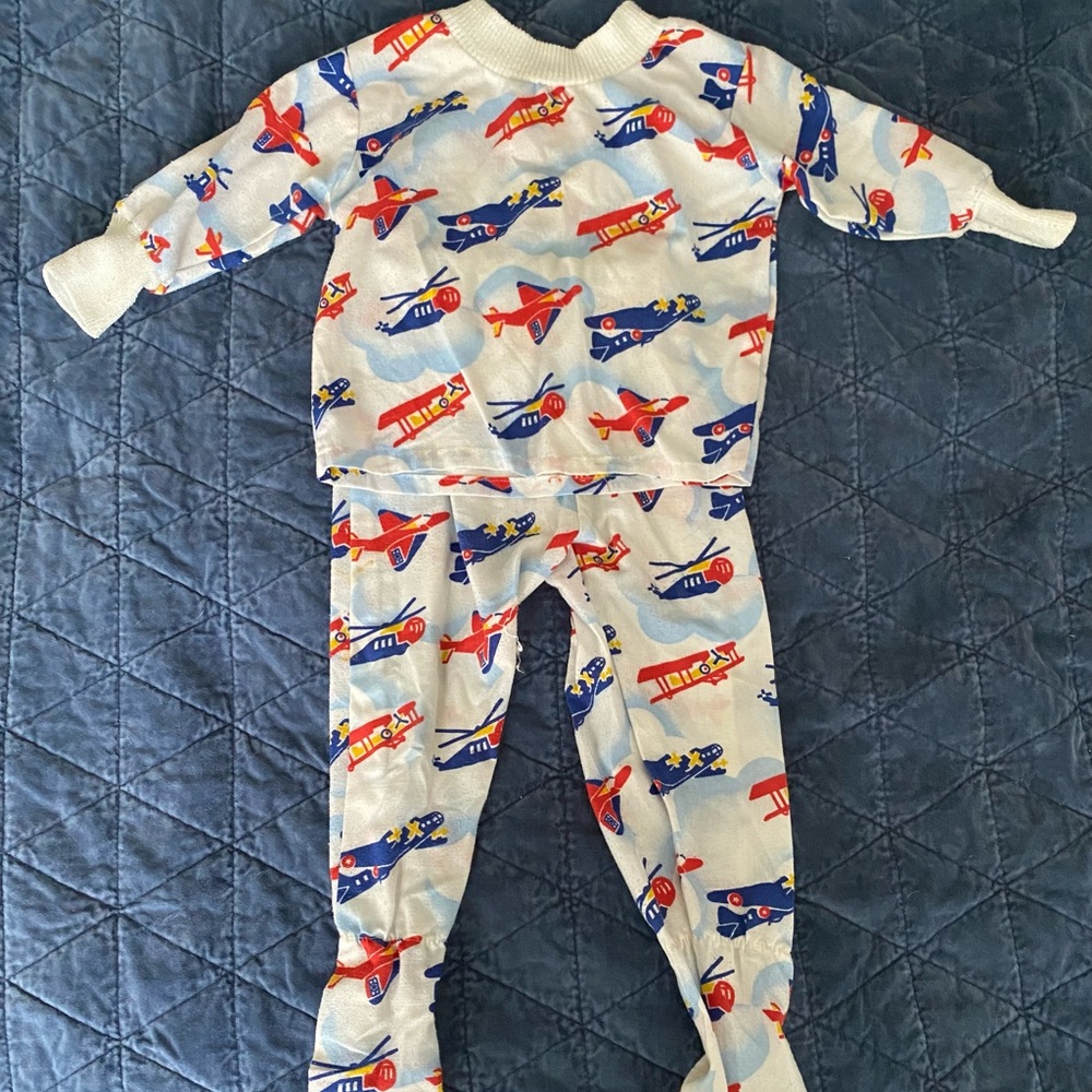 Vintage Tom ‘n Jerry Toddler Aircraft Pajamas 2T